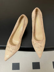 GIANVITO ROSSI 26S HIGH HEELS 85 MM IN NUDE LACE