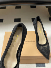 GIANVITO ROSSI 26S HIGH HEELS 85 MM IN BLACK LACE