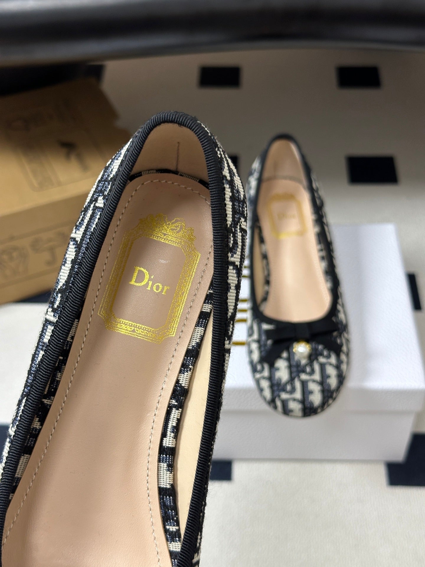 DIOR 26S MARY JANE HIGH HEELS 35MM IN BLUE DIOR OBLIQUE EMBROIDERED CANVAS WITH BOW