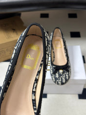 DIOR 26S MARY JANE HIGH HEELS 35MM IN BLUE DIOR OBLIQUE EMBROIDERED CANVAS WITH BOW