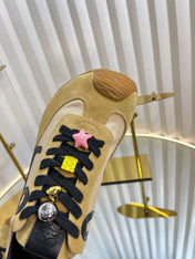 LOEWE 26S RUNNER 2.0 SNEAKERS IN SAND BEIGE FABRIC AND SUEDE