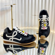 LOEWE 26S RUNNER 2.0 SNEAKERS IN BLACK FABRIC AND SUEDE