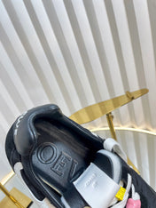 LOEWE 26S RUNNER 2.0 SNEAKERS IN BLACK FABRIC AND SUEDE