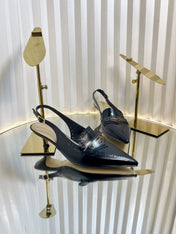 BOY SLINGBACK PUMP 35MM 25S IN BLACK CALFSKIN