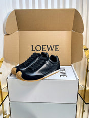 LOEWE 26S RUNNER 2.0 SNEAKERS IN BLACK CALFSKIN AND SUEDE