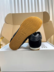 LOEWE 26S RUNNER 2.0 SNEAKERS IN BLACK CALFSKIN AND SUEDE