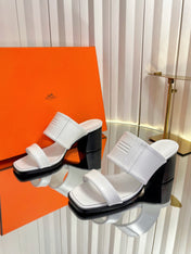 HM 26S MONICA 60 SANDAL IN WHITE CALFSKIN
