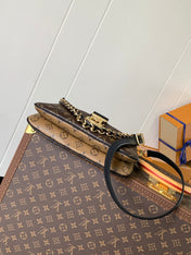 TWINNY BAG 29 IN BROWN MONOGRAM CANVAS AND CALFSKIN