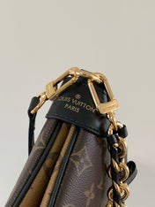 TWINNY BAG 29 IN BROWN MONOGRAM CANVAS AND CALFSKIN