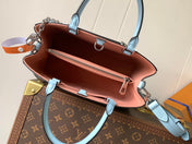 MARELLE TOTE BB BAG 30 IN BLEU NUAGE BLUE EPI GRAIN COWHIDE LEATHER