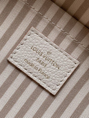 SPEEDY BANDOULIÈRE 21 IN WHITE AND PINK MONOGRAM CANVAS