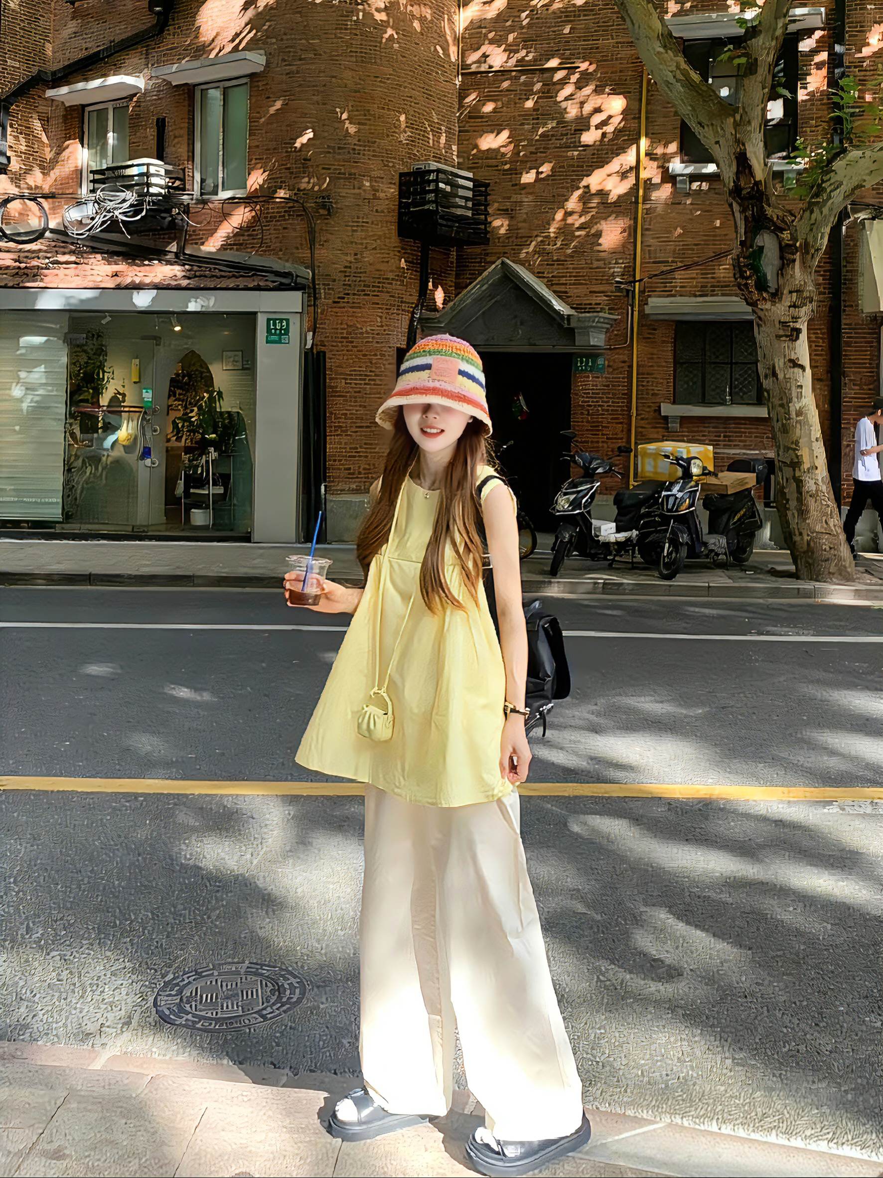 LOEWE 26S MULTICOLOR CROCHET BUCKET HAT STYLE 046