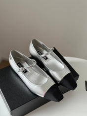 MARY JANE SILVER MIX BLACK CALFSKIN