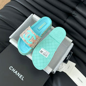 Slippers Sheepskin Azure Blue