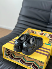 GG & ADIDAS GAZELLE SNEAKER GLOSSY BLACK CALFSKIN