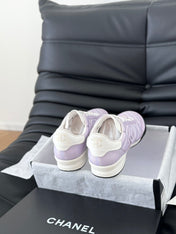 CC SNEAKER IN PALE PURPLE MIX WHITE EMBROIDERED LAMBSKIN