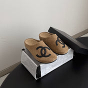 CHANEL 26S MULES IN BROWN SUEDE ROUND TOE