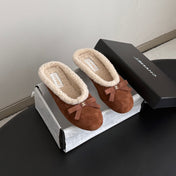 CHANEL 26S MULES IN BROWN SUEDE AND SHEARLING