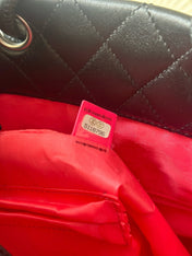 CHANEL 25S CAMBON LIGNE TOTE BAG 24 IN BLACK CALFSKIN