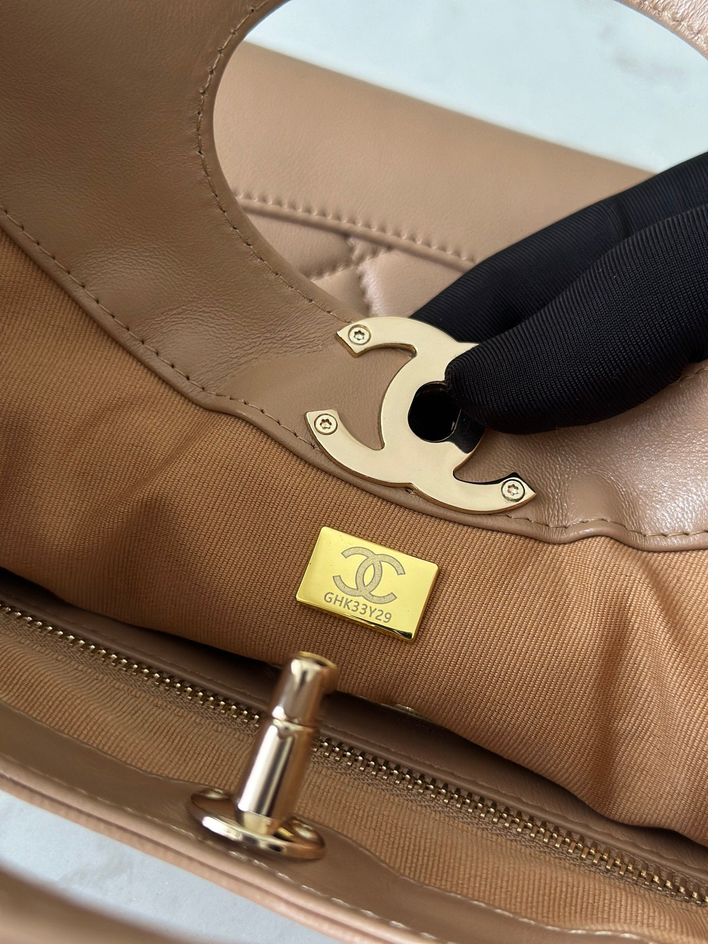 CHANEL 26S MINI SHOPPING BAG 32 IN TAUPE BROWN LAMBSKIN