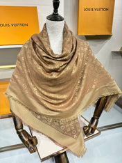 LV SCARF 140 CM IN WOOL MIX SILK 693014