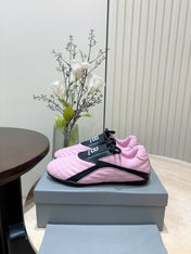 SOCCER SNEAKER IN PINK MIX BLACK QUILTED LAMBSKIN