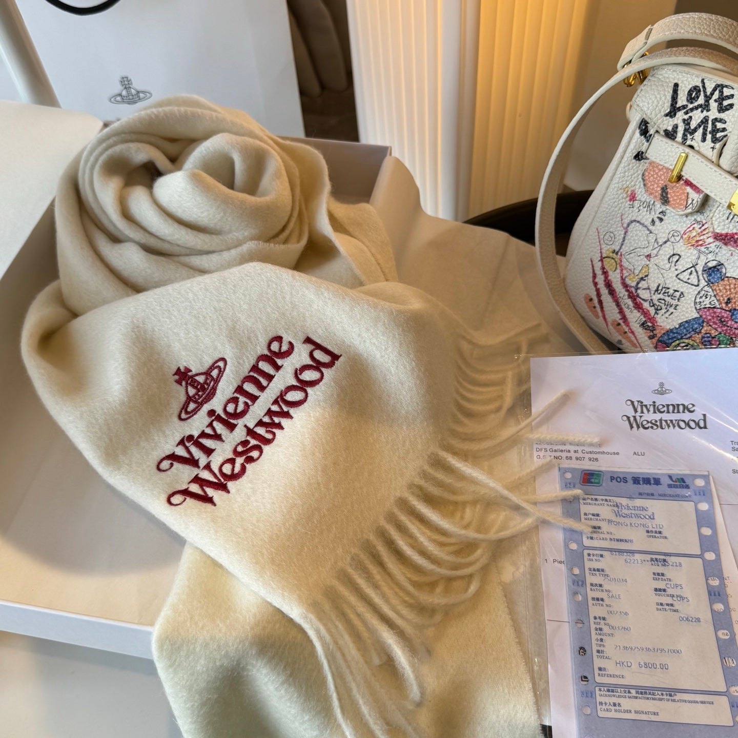 HERMES 26S LONG SCARF 180 IN WOOL 502196