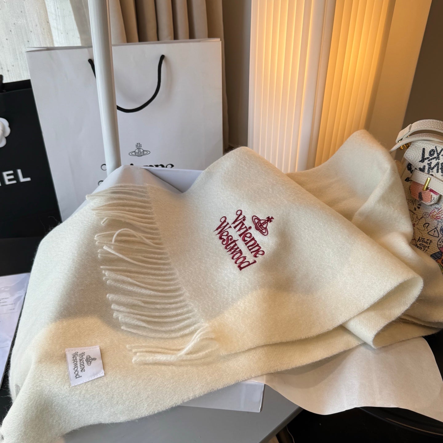 HERMES 26S LONG SCARF 180 IN WOOL 502196