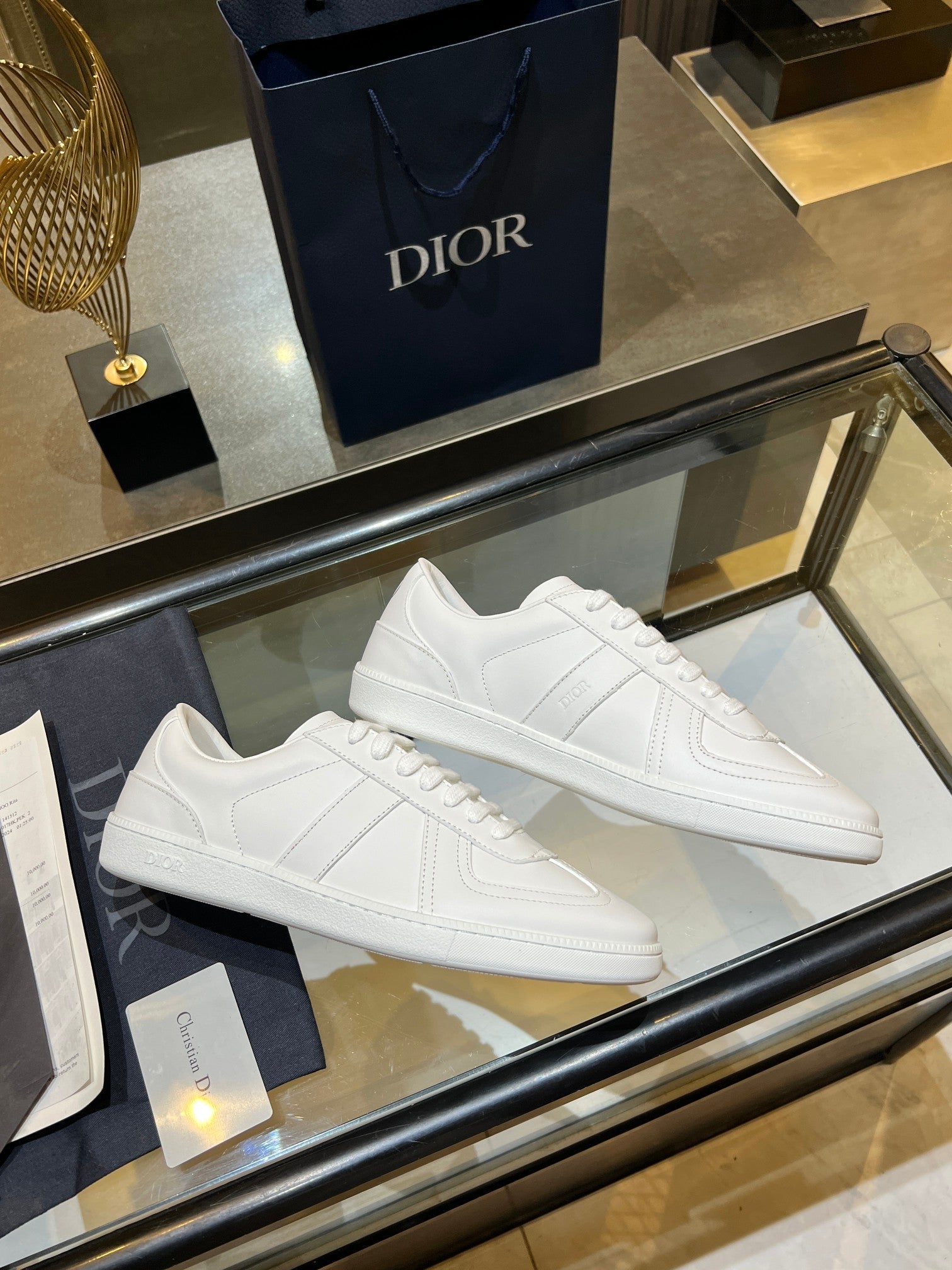 DIOR 26S B01 MATCHPOINT SNEAKER IN WHITE CALFSKIN