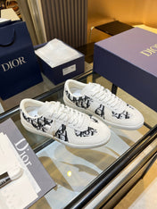 DIOR 26S B01 MATCHPOINT SNEAKER IN BLACK & WHITE OBLIQUE JACQUARD CANVAS AND SUEDE