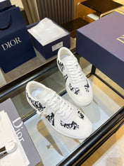 DIOR 26S B01 MATCHPOINT SNEAKER IN BLACK & WHITE OBLIQUE JACQUARD CANVAS AND SUEDE