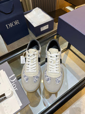 DIOR 26S B01 MATCHPOINT SNEAKER IN BLUE & WHITE OBLIQUE JACQUARD CANVAS AND SUEDE