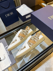 DIOR 26S B01 MATCHPOINT SNEAKER IN BEIGE & WHITE OBLIQUE JACQUARD CANVAS AND SUEDE