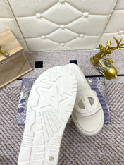 DIOR FLAT SLIDES 25S IN WHITE TPU