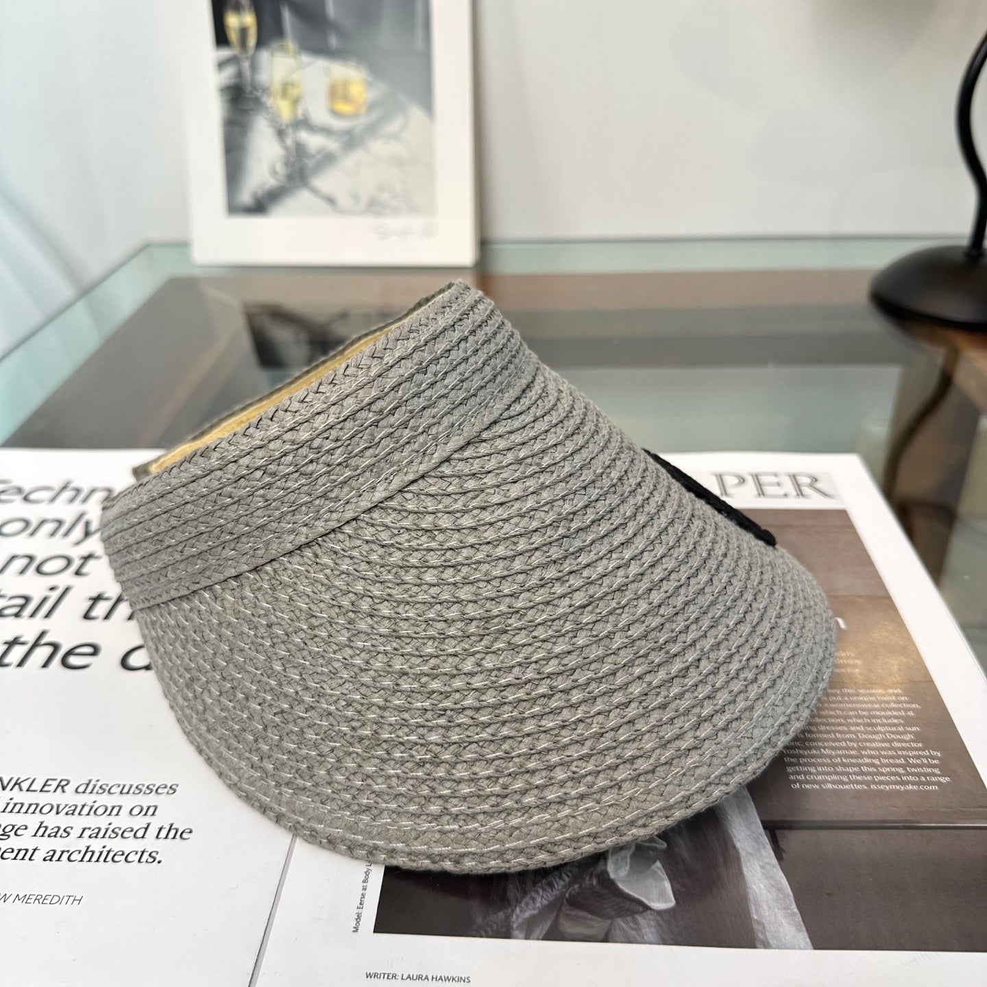 LOEWE 26S RAFFIA SUN VISOR HAT STYLE 201