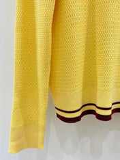 MIUMIU 26S LONG-SLEEVE KNIT POLO SHIRT 1414