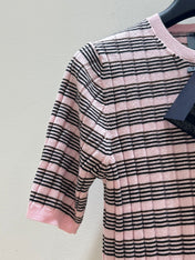PRADA 26S SHORT-SLEEVE KNIT TOP 1296