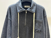 MIUMIU 26S HALF-ZIP SWEATSHIRT 1473