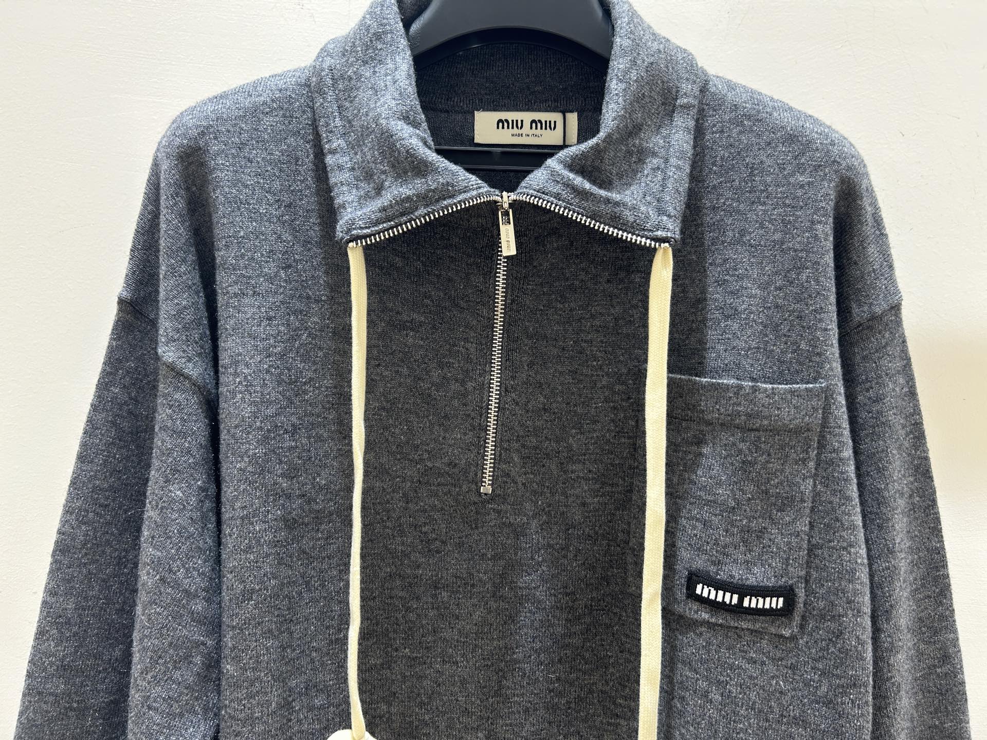 MIUMIU 26S HALF-ZIP SWEATSHIRT 1473