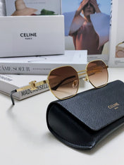 TRIOMPHE SUNGLASS 497822 IN GOLD METAL BROWN SMOKE LENSES