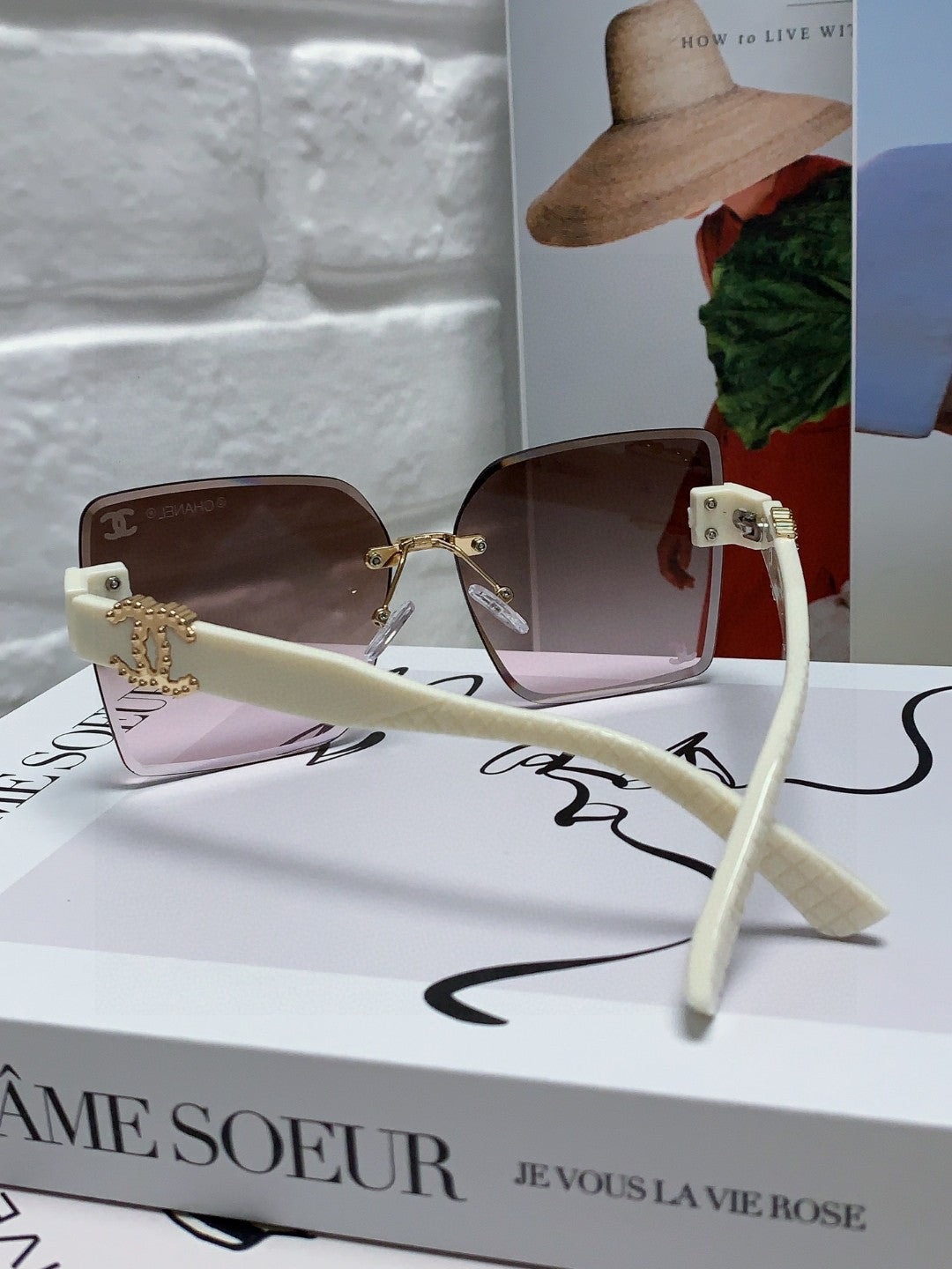 CHANEL 26S OVERSIZE RIMLESS SQUARE FRAME IN ACETATE 404636