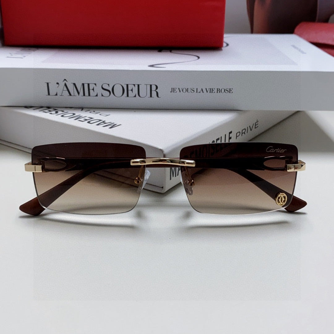 CARTIER 26S RIMLESS RECTANGULAR FRAME IN METAL 439511