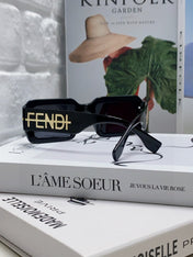 EMBOSSED LOGO DIAGONAL RECTANGULAR SUNGLASSES 563312 IN ACETATE