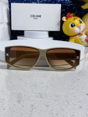 TRIOMPHE SUNGLASS 533218 IN IVORY ACETATE CAMEL LENSES