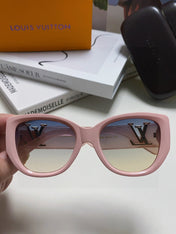 ICON CAT EYE SUNGLASSES 570247 IN PINK CLEAR ACETATE
