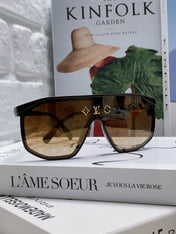 WAIMEA SUNGLASSES 570267 IN BROWN ACETATE MONOGRAM ON LENS