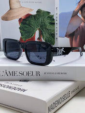 DIOR 26S RECTANGULAR FRAME IN BLACK ACETATE 422577