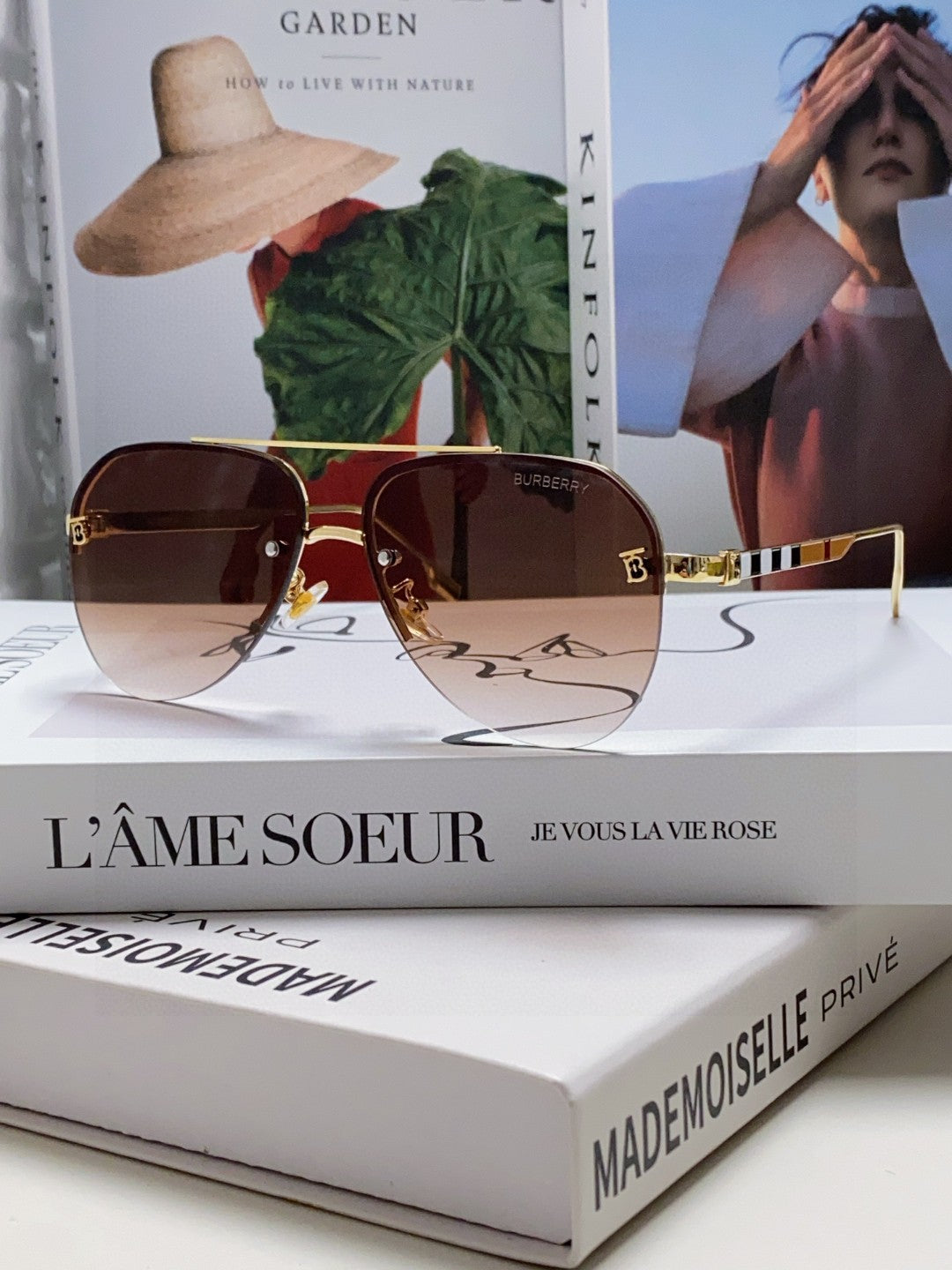 BURBERRY 26S AVIATOR FRAME IN METAL 424566