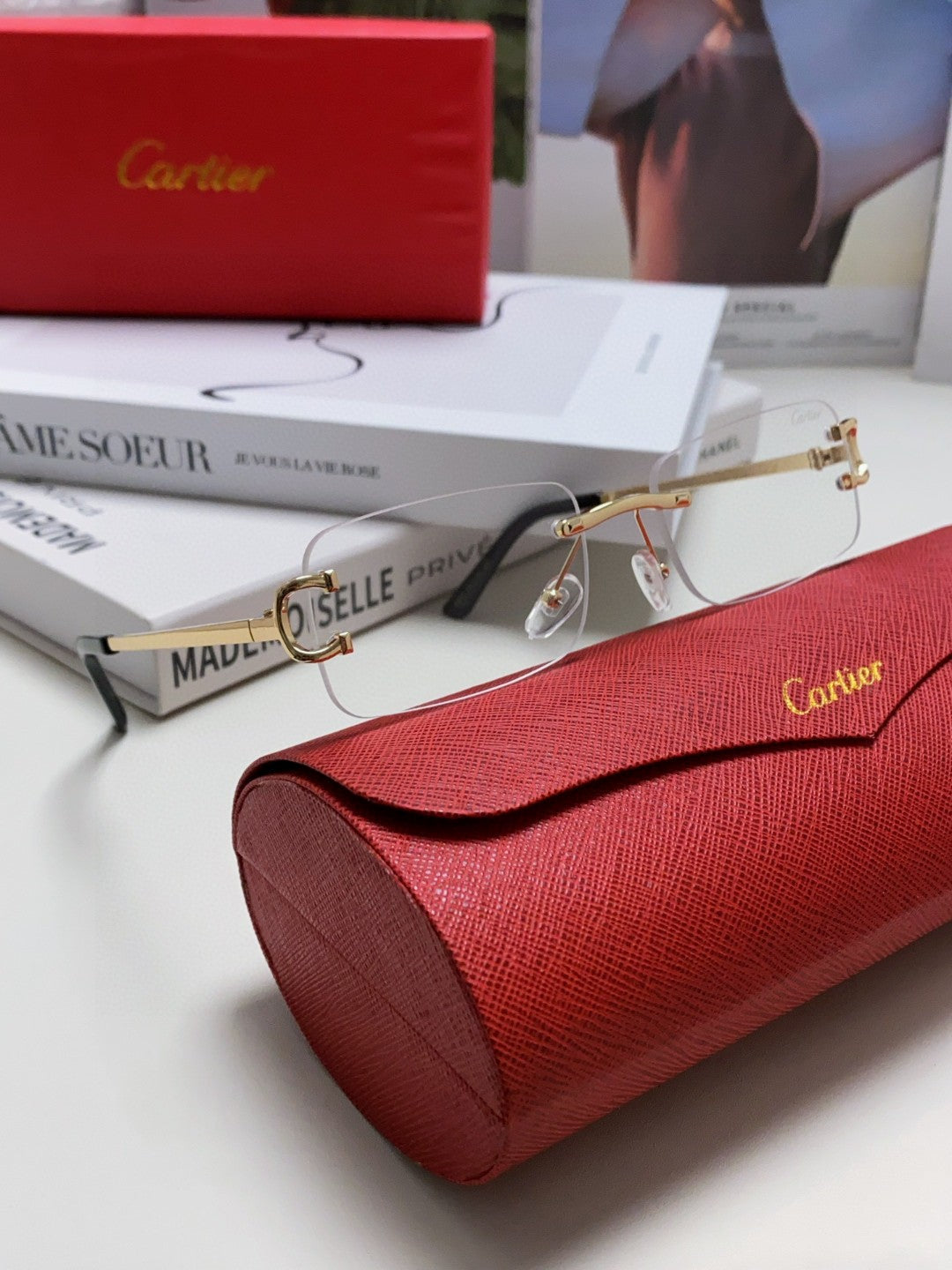 CARTIER 26S RECTANGULAR FRAME IN METAL 443356