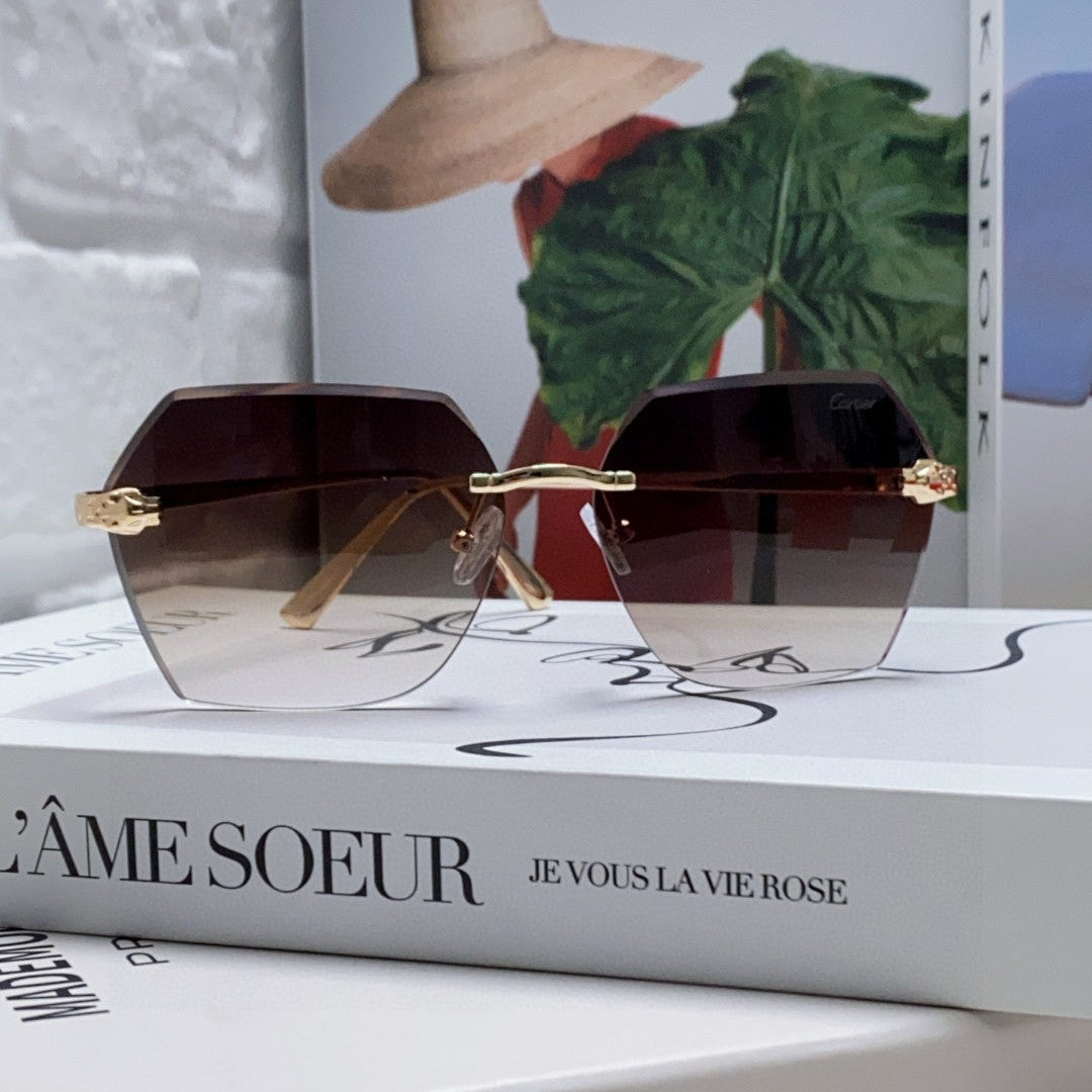 CARTIER 26S GEOMETRIC HEXAGONAL FRAME IN METAL 443367